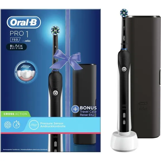 Oral-B Pro 1 750 Elektrisk tandbørste, sort