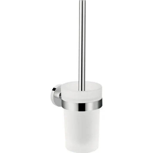 Hansgrohe Logis toiletbørste, krom og glas