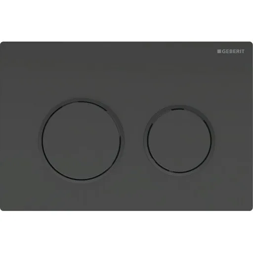 Geberit Omega 20 Round betjeningsplade, sort/mat sort