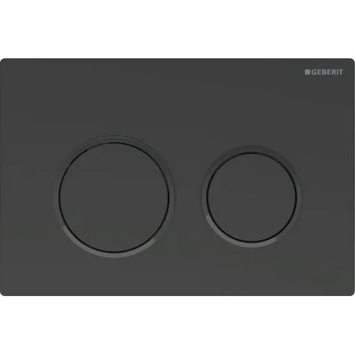 Geberit Omega 20 Round betjeningsplade, mat sort/sort