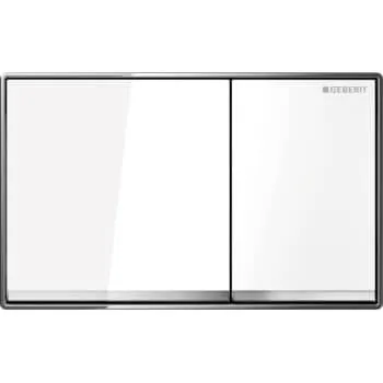 Geberit Omega 60 betjeningsplade, hvidt glas