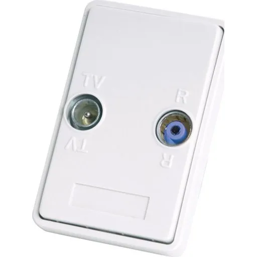 DKT Freja antenneudtag T4C til Fuga, TV & radio, 1,5 modul, hvid