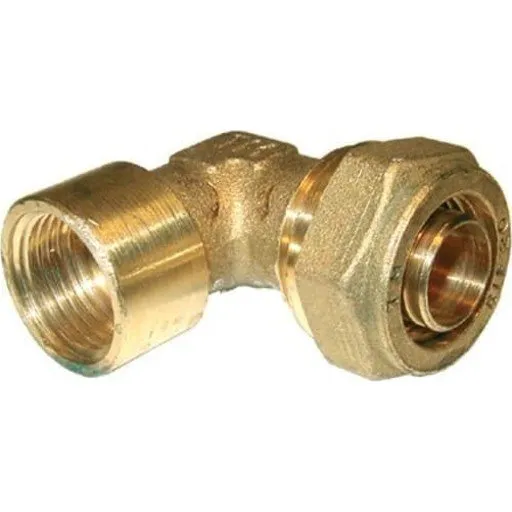 Pex vinkel med muffe, 12 mm x 1/2"