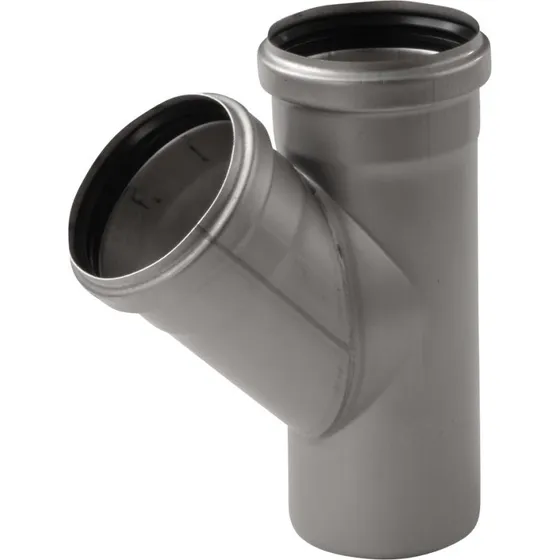 Aco Pipe grenrør, Ø50 mm, 45°, rustfrit stål