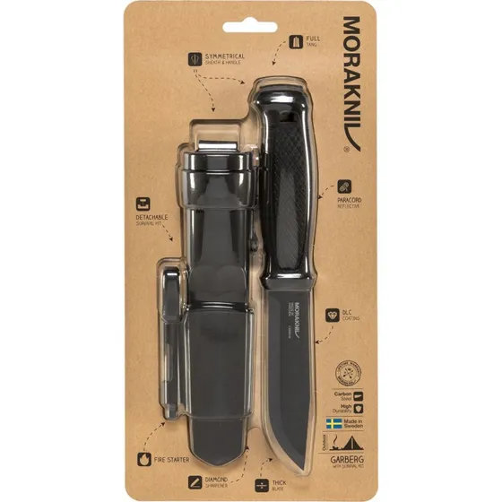 Morakniv Garberg Blackblade med Survival-Kit (109mm)