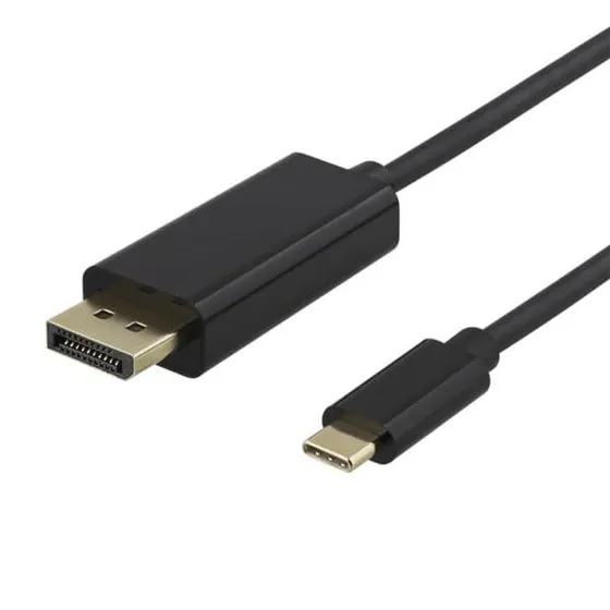 DELTACO USB-C til DisplayPort-kabel, 1m, 4K@60Hz, sort
