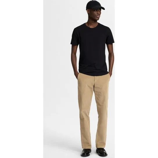 Selected Slhnewpima SS O-Neck Tee - Sort T-shirt i økologisk bomuld