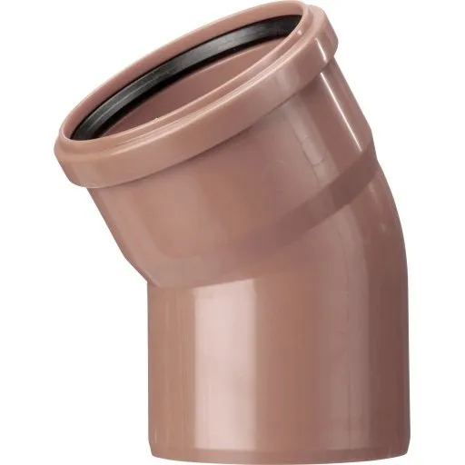 Kloak bøjning 110 mm, PP, 30°, SN8, oliebestandig