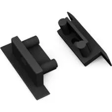 DIOFLEX endestykke BEGTIN12 G2 SQ m/hul sort (2 stk)