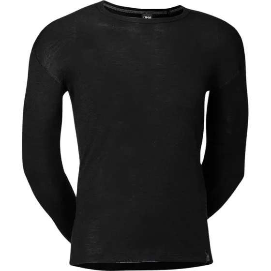 JBS Langærmet t-shirt i 100% merino uld, sort, str. small
