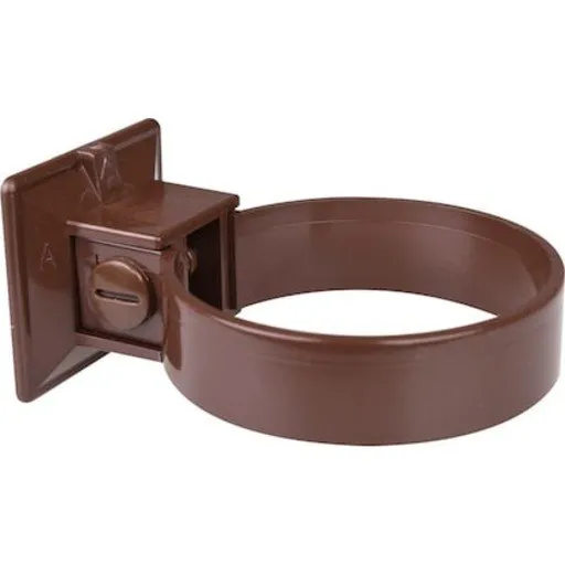 Plastmo rørholder Ø75 mm, brun (2 stk.)
