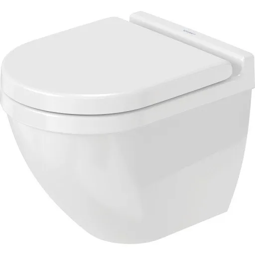Duravit Starck 3 Compact væghængt toilet, hvid, uden skyllekant
