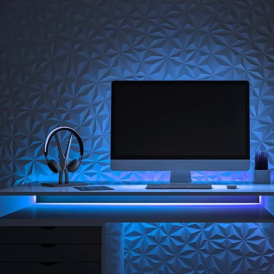 V-Tac Blå COB-LED strip - 5m, 10W/m, IP67, 24V DC