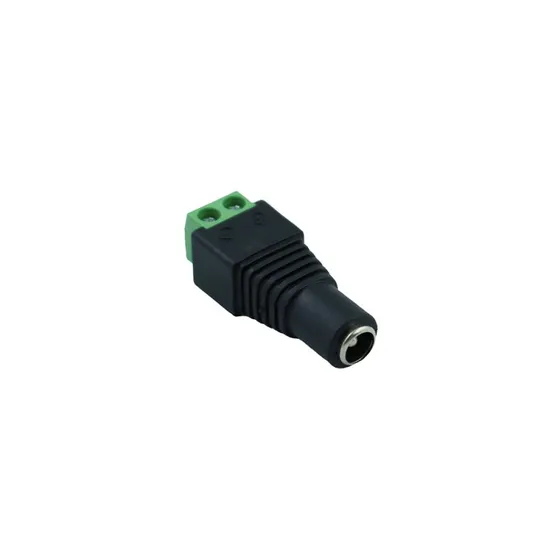 DC hunstik med skrueterminaler, 5,5/2,1 mm, 12V/24V