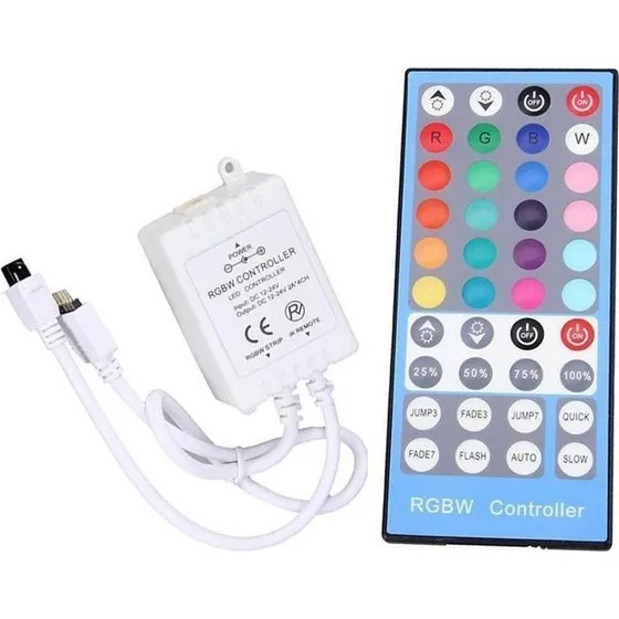 RGB+WW Controller med fjernbetjening til 12V/24V LED-strips