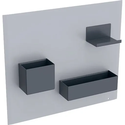 Geberit magnettavle med opbevaringskasser, 44,9x38,8 cm, grå
