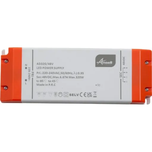 Ansell Lighting LED driver, 48V, 320W