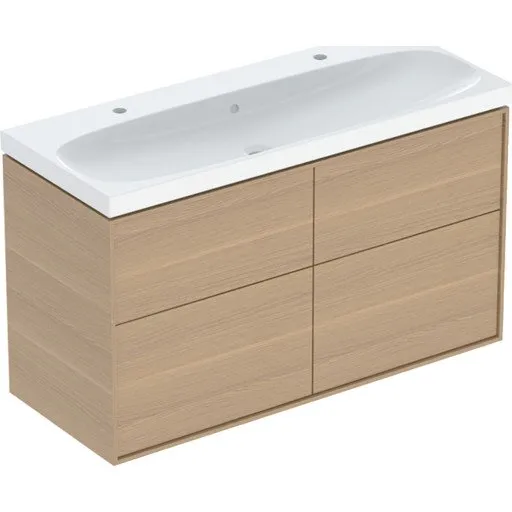 Ifö Sense Art møbelpakke med dobbeltvask, eg, 118,4x68,2 cm