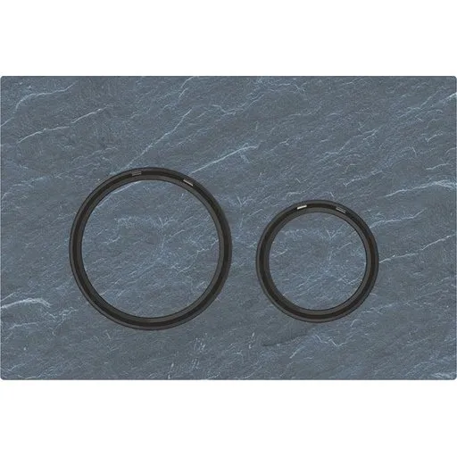 Geberit Sigma 50 Round betjeningsplade, skifer/sort krom