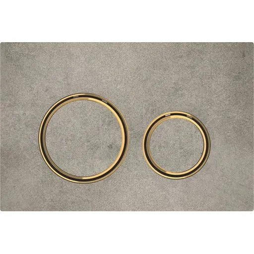 Geberit Sigma 50 Round betjeningsplade, betonlook/messing