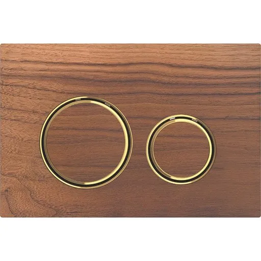 Geberit Sigma 50 Round betjeningsplade, nøddetræ/messing