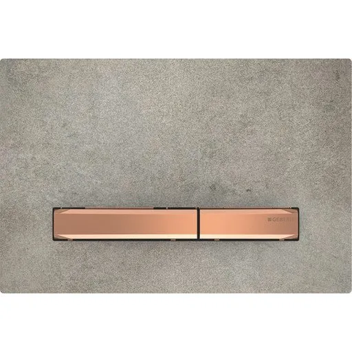 Geberit Sigma 50 Square betjeningsplade, betonlook/rødguld