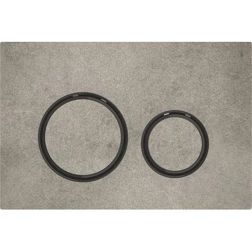 Geberit Sigma 50 Round betjeningsplade, betonlook/sort krom