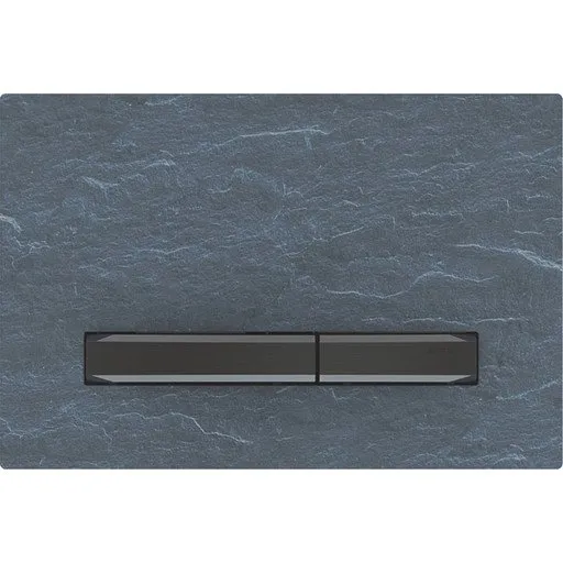 Geberit Sigma 50 Square betjeningsplade, skifer/sort krom