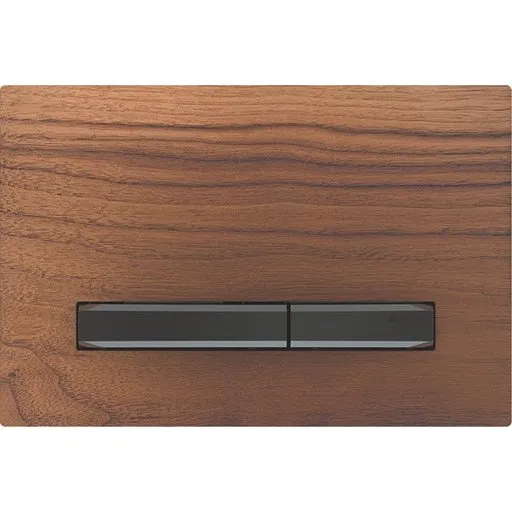 Geberit Sigma 50 Square betjeningsplade, nøddetræ/sort krom