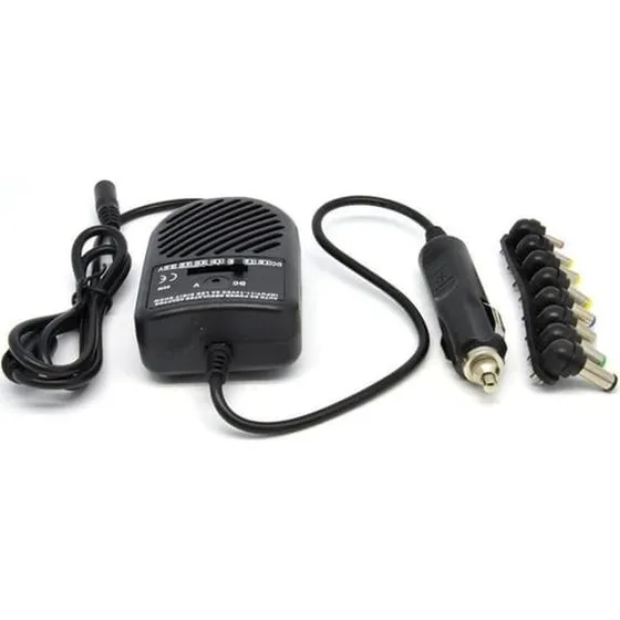 Universal DC-adapter til notebook til bil med 8 stik, 90W