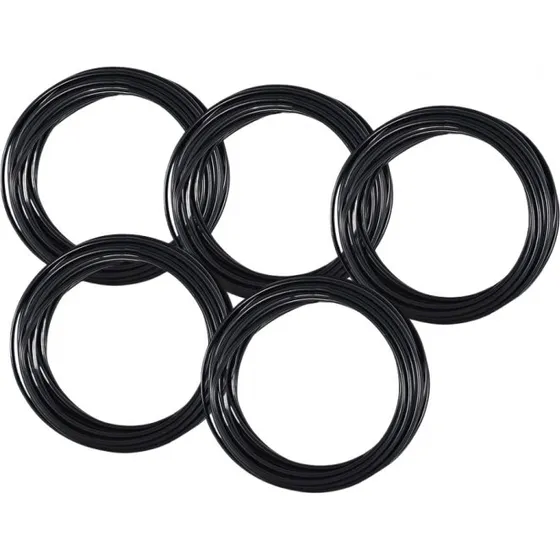 PLA-filament til 3D-pen, sort, 1 mm (5 x 10 m)
