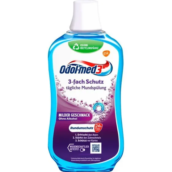 Odol-med3 Mundskyl Triple Protection 500 ml med fluor