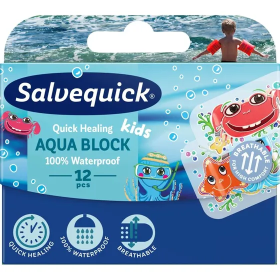 Salvequick Aqua Block Kids 12 stk.