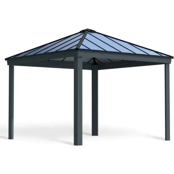 Palram Canopia Dallas havepavillon 4,2 x 4,2 m - antracitgrå