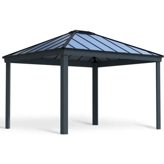 Palram Canopia Dallas havepavillon 4,2 x 4,8 m - Antracitgrå
