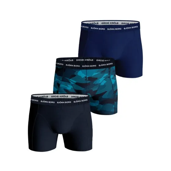 Björn Borg Cotton Stretch Boxer 3-pack, Blå, M