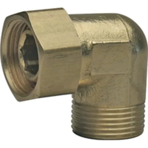Uponor Fluvia vinkel 3/4" muffe/nippel med omløber