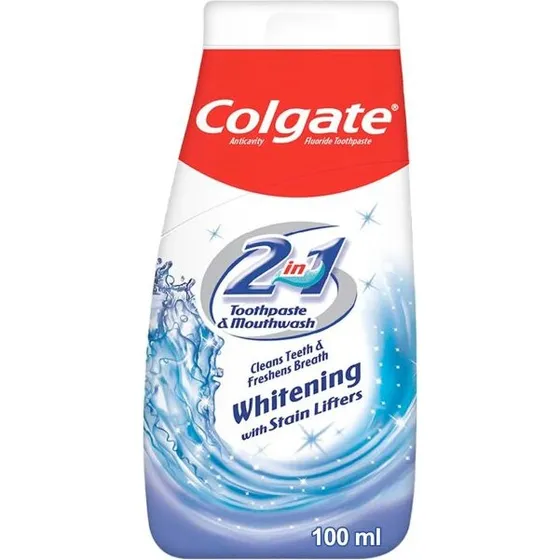 Colgate 2-i-1 Whitening tandpasta & mundskyl 100 ml
