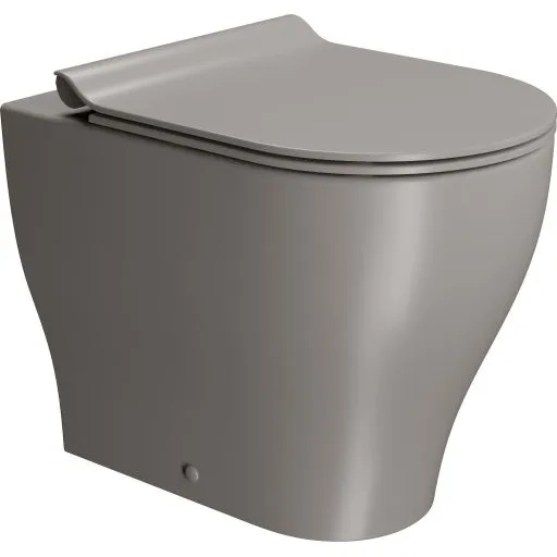 GSI Tono back-to-wall toilet, uden skyllekant, brun