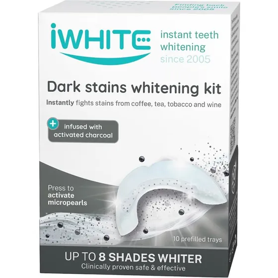 iWHITE Dark Stains Tandblegningssæt - 10 engangsformer