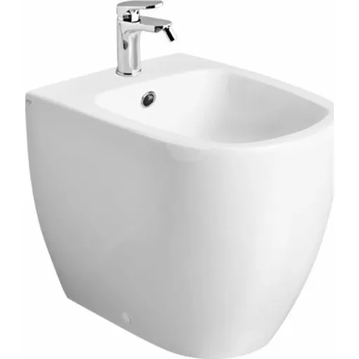 Glomp bidet, gulvstående, hvid porcelæn
