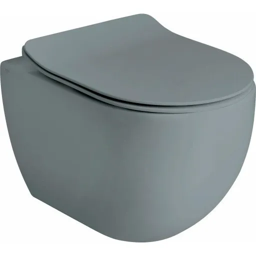 Lavabo Glomp Mini væghængt toilet, mat grå, uden skyllekant