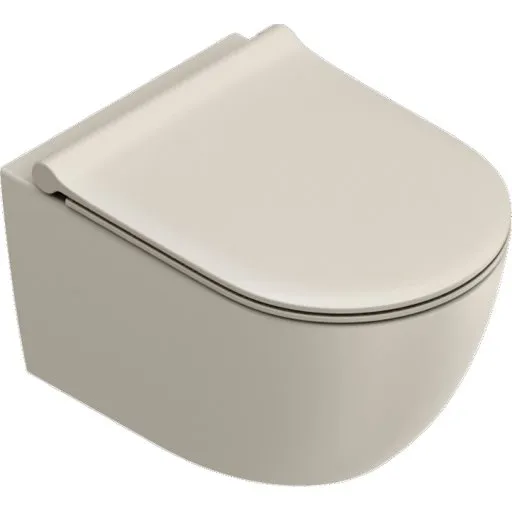 Catalano Sfera 50 væghængt toilet, uden skyllekant, beige