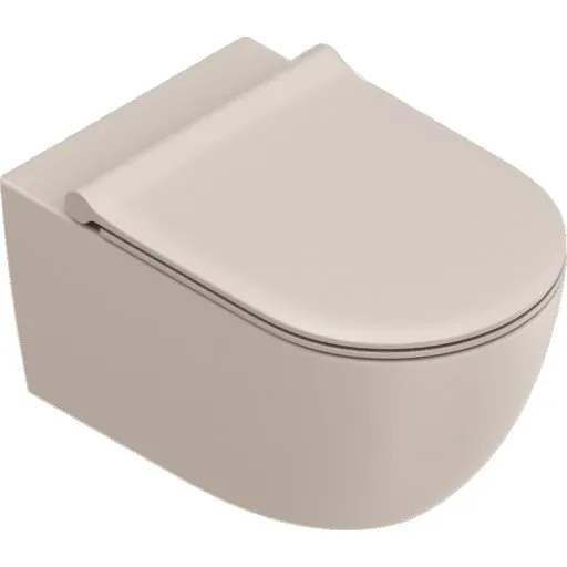 Catalano Sfera 50 væghængt toilet, uden skyllekant, lysbeige