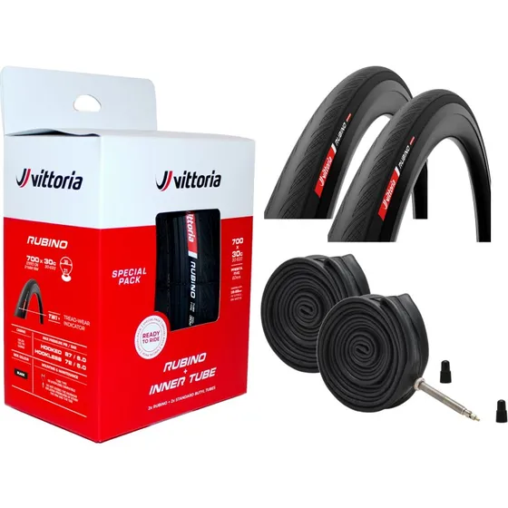 Vittoria Road Rubino V G2 Dæk (2 stk.) + 2 Slanger - 700x28c/30c