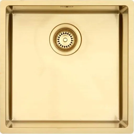 Lavabo Kubus 400 Soft køkkenvask, 44x44 cm, messing