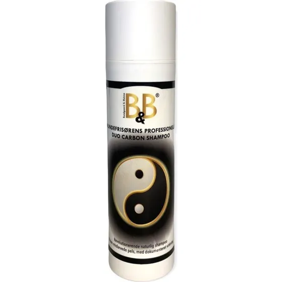 B&B Duo Carbon shampoo til hunde - dybderensende med aktivt kul