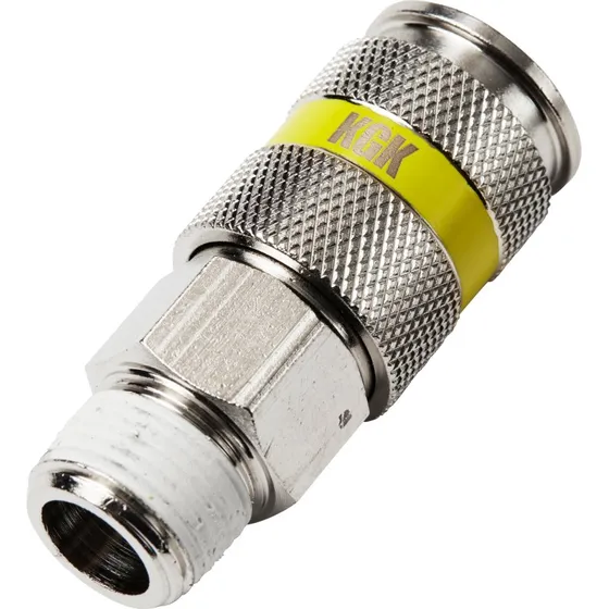 KGK Trykluftkobling 3/8" med udvendigt gevind, nikkelbelagt messing