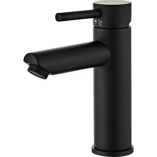 Zen Sanitary Slimline håndvaskarmatur, sort rustfrit stål