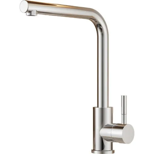 Zen Sanitary køkkenarmatur i rustfrit stål med 360° svingbar L-tud